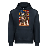 Navy Western American Pig Urban Hoodie - LillyAllenDesigns