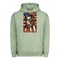 Pigment Oil Green Western American Pig Urban Hoodie - LillyAllenDesigns