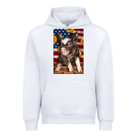 White Western American Pig Urban Hoodie - LillyAllenDesigns
