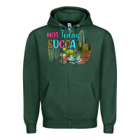 Sports Green not today succa Zipper Hoodie - RanaPortraitStore