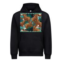 Black turquoises gemstones cowhide highlands cow Urban Hoodie - BarkalooDesign
