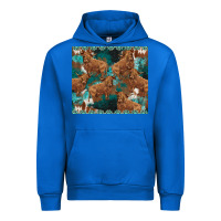 Cobalt turquoises gemstones cowhide highlands cow Urban Hoodie - BarkalooDesign