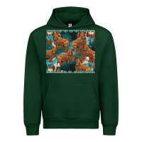 Forest Green turquoises gemstones cowhide highlands cow Urban Hoodie - BarkalooDesign