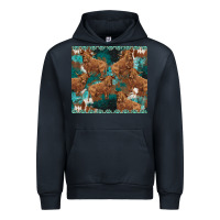 Navy turquoises gemstones cowhide highlands cow Urban Hoodie - BarkalooDesign