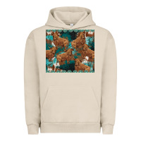 Pigment French Oak turquoises gemstones cowhide highlands cow Urban Hoodie - BarkalooDesign