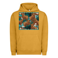 Pigment Peanut Butter turquoises gemstones cowhide highlands cow Urban Hoodie - BarkalooDesign