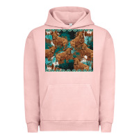 Pigment Salmon turquoises gemstones cowhide highlands cow Urban Hoodie - BarkalooDesign