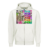 Oatmeal Heather fuck this fuck that Zipper Hoodie - RanaPortraitStore