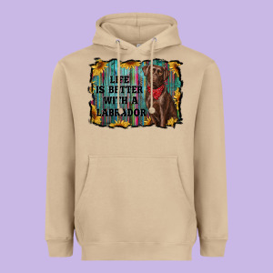 Life Is Better With A Labrador Heavyweight Hoodie Designed By Ranaportraitstore