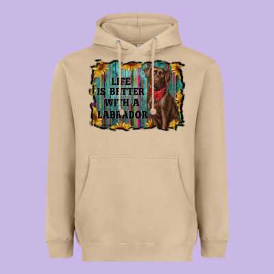 Life Is Better With A Labrador Heavyweight Hoodie Designed By Ranaportraitstore