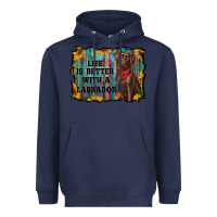 Navy life is better with a labrador Heavyweight Hoodie - RanaPortraitStore
