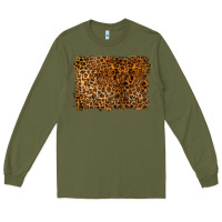 Army Green handdrawn leopard pattern Long Sleeve Tee - BarkalooDesign