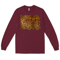 Burgundy handdrawn leopard pattern Long Sleeve Tee - BarkalooDesign