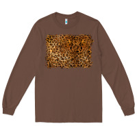 Chestnut handdrawn leopard pattern Long Sleeve Tee - BarkalooDesign