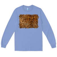 Colony Blue handdrawn leopard pattern Long Sleeve Tee - BarkalooDesign