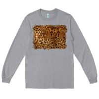 Heather Grey handdrawn leopard pattern Long Sleeve Tee - BarkalooDesign