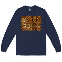 Navy handdrawn leopard pattern Long Sleeve Tee - BarkalooDesign