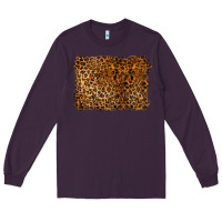 Plum handdrawn leopard pattern Long Sleeve Tee - BarkalooDesign