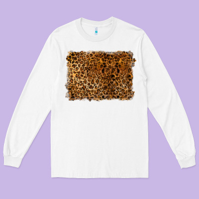 Handdrawn Leopard Pattern Long Sleeve Tee Designed By Barkaloodesign
