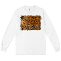 White handdrawn leopard pattern Long Sleeve Tee - BarkalooDesign