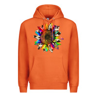 Carrot tie dye sunflower with cowhide Premium Hoodie - Artiststas