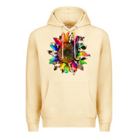 Pina Colada tie dye sunflower with cowhide Premium Hoodie - Artiststas