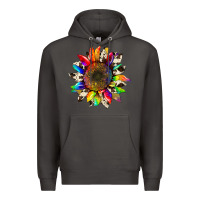 Smoke tie dye sunflower with cowhide Premium Hoodie - Artiststas