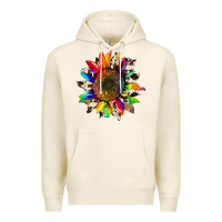 Tofu tie dye sunflower with cowhide Premium Hoodie - Artiststas