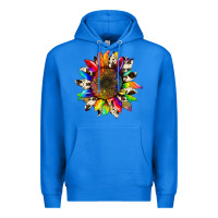 True Royal tie dye sunflower with cowhide Premium Hoodie - Artiststas