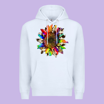 Tie Dye Sunflower With Cowhide Premium Hoodie Designed By Artiststas