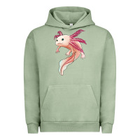 Pigment Oil Green axolotl Urban Hoodie - Jasminsmagicworld