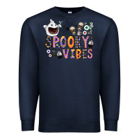 Navy spooky vibes Premium Sweatshirt - CowhideDigitalArt