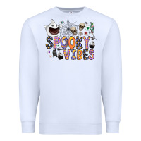 White spooky vibes Premium Sweatshirt - CowhideDigitalArt