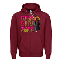 Burgundy graduate 2023 Zipper Hoodie - RanaPortraitStore