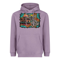 Lavender life is better with a frenchie Heavyweight Hoodie - RanaPortraitStore