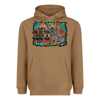 Toasted Coconut life is better with a frenchie Heavyweight Hoodie - RanaPortraitStore