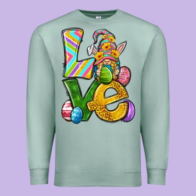 Love Gnome Easter Premium Sweatshirt Designed By Neo Western