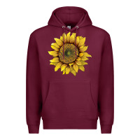 Burgundy sunflower Premium Hoodie - Artiststas