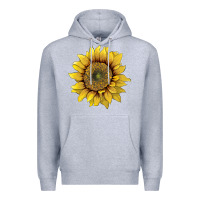 Heather Grey sunflower Premium Hoodie - Artiststas