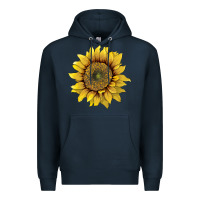 Navy sunflower Premium Hoodie - Artiststas