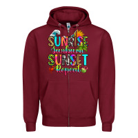 Burgundy sunrise sunburn sunset repeat Zipper Hoodie - RanaPortraitStore
