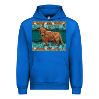 Cobalt turquoises gemstones cowhide highland cow Urban Hoodie - BarkalooDesign