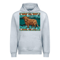 Turquoises Gemstones Cowhide Highland Cow Urban Hoodie | Teevron