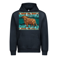 Navy turquoises gemstones cowhide highland cow Urban Hoodie - BarkalooDesign