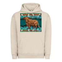 Pigment French Oak turquoises gemstones cowhide highland cow Urban Hoodie - BarkalooDesign