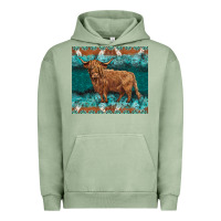 Pigment Oil Green turquoises gemstones cowhide highland cow Urban Hoodie - BarkalooDesign