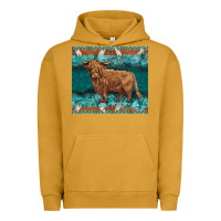Pigment Peanut Butter turquoises gemstones cowhide highland cow Urban Hoodie - BarkalooDesign