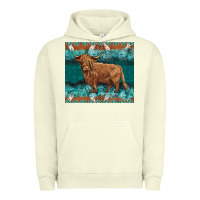 Pigment Pistachio turquoises gemstones cowhide highland cow Urban Hoodie - BarkalooDesign