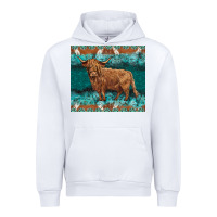 White turquoises gemstones cowhide highland cow Urban Hoodie - BarkalooDesign