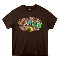 Chocolate Brown My Favorite Players Call Me Mawmaw Heavy Core Tee - CowhideDigitalArt